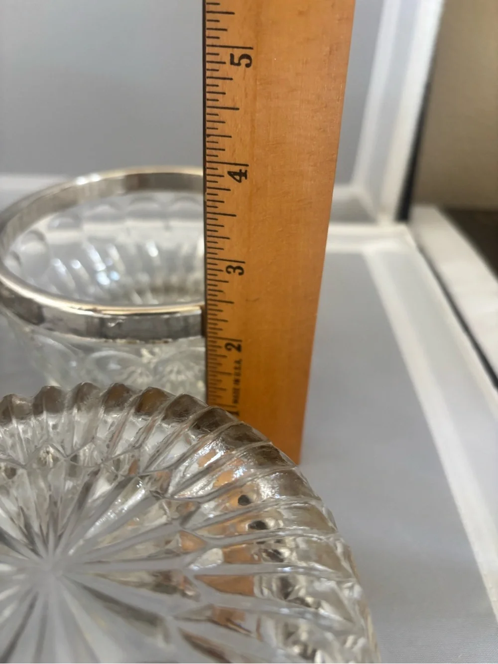 Silver plated F.B Rogers glass coasters and caddy +2 small silver plate rim bowl